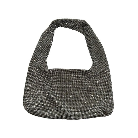 Kara Chainmail Armpit Bag in Silver - Picture 1 of 10
